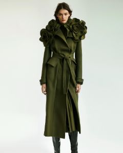 Green Floral Appliqué Coat sold by JW PEI