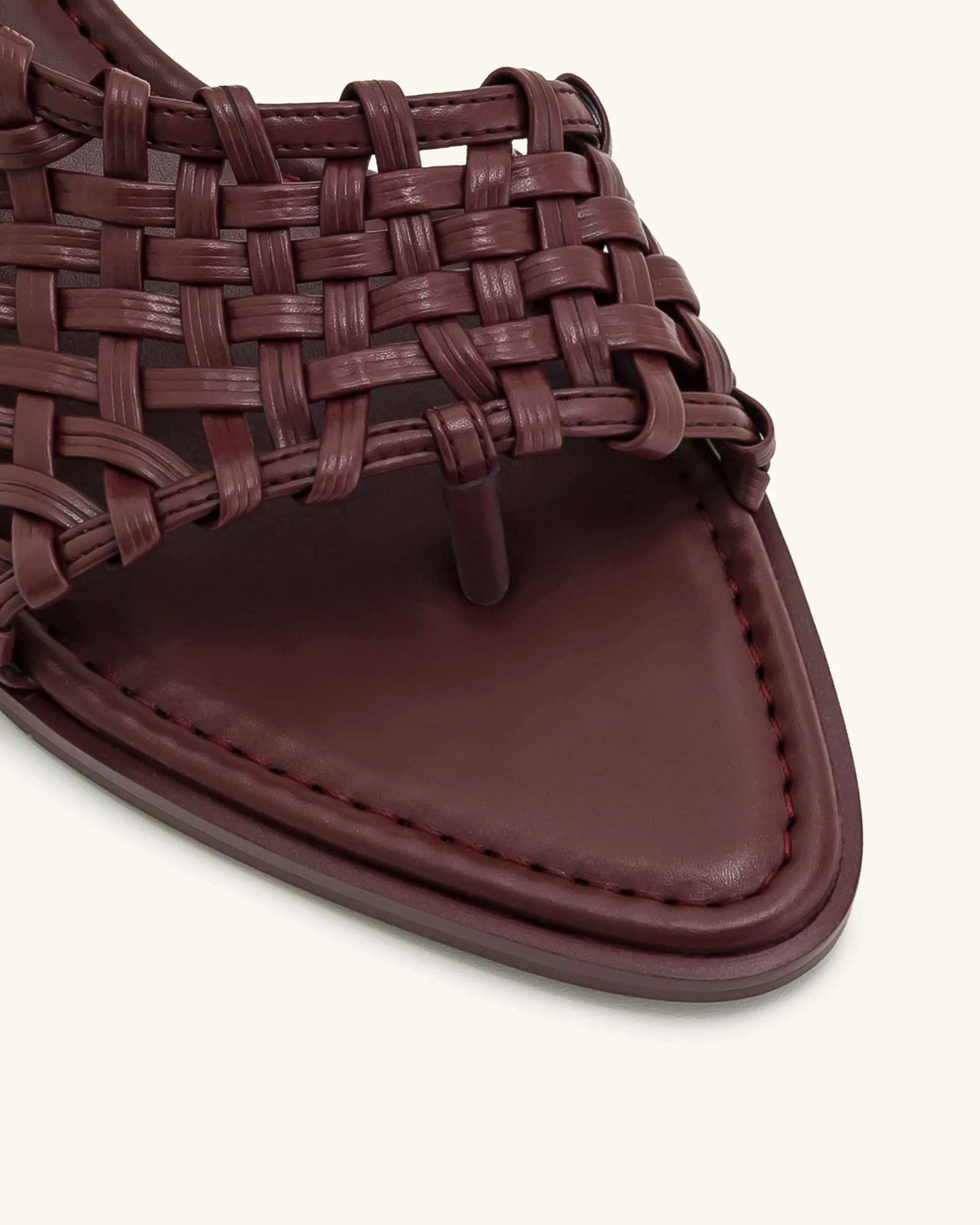 Jocelyn Weave Strap Flip-flops - Claret Red sold by JW PEI product image thumbnail 4