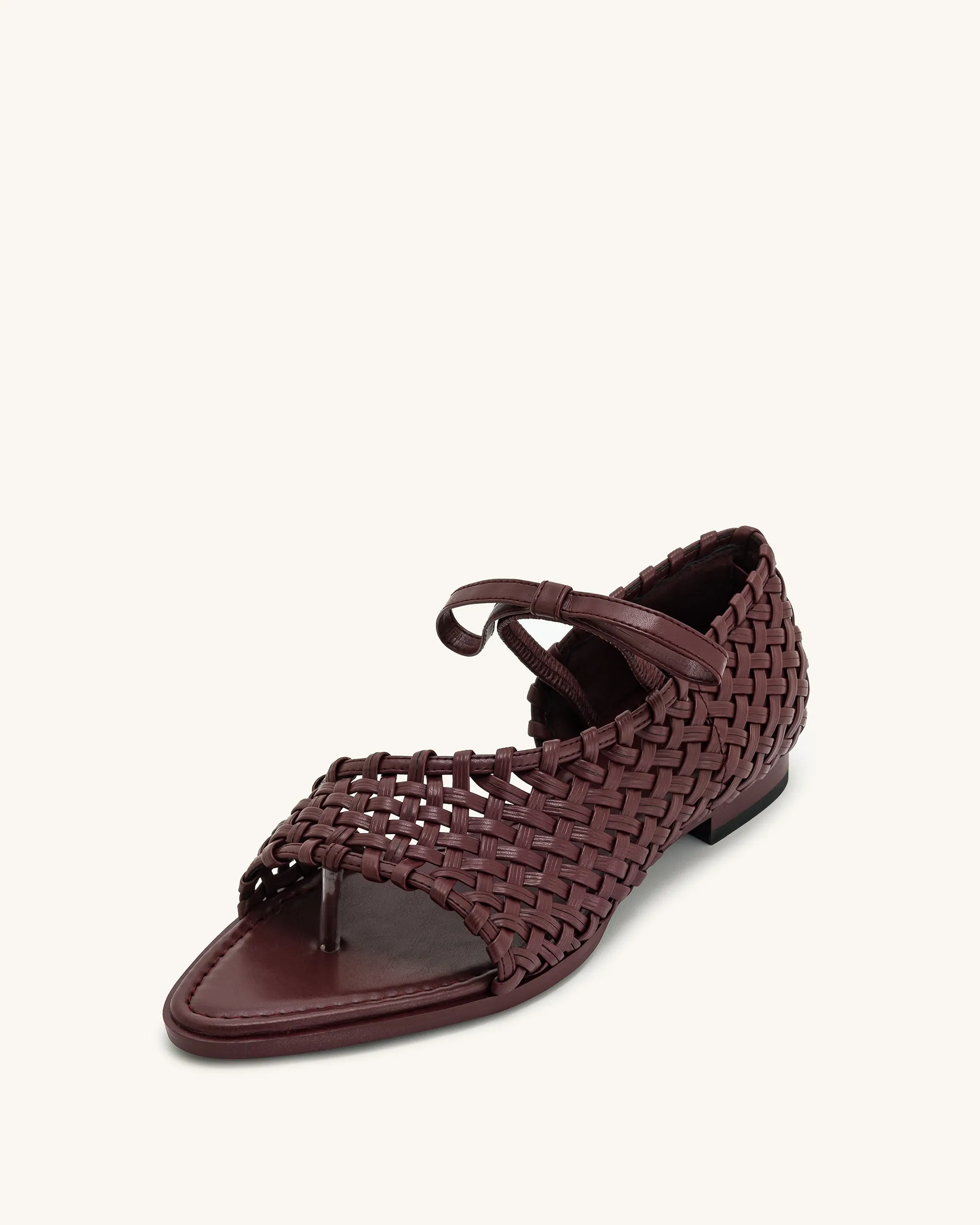 Jocelyn Weave Strap Flip-flops - Claret Red sold by JW PEI product image thumbnail 5