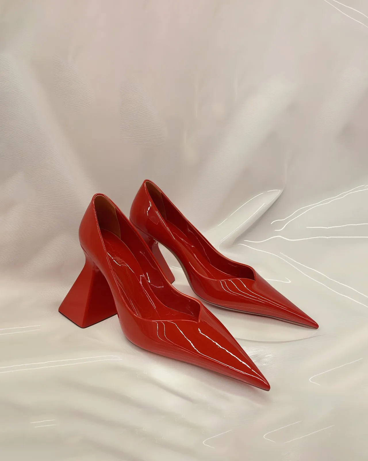 Ruby Patent Pumps - Red sold by JW PEI