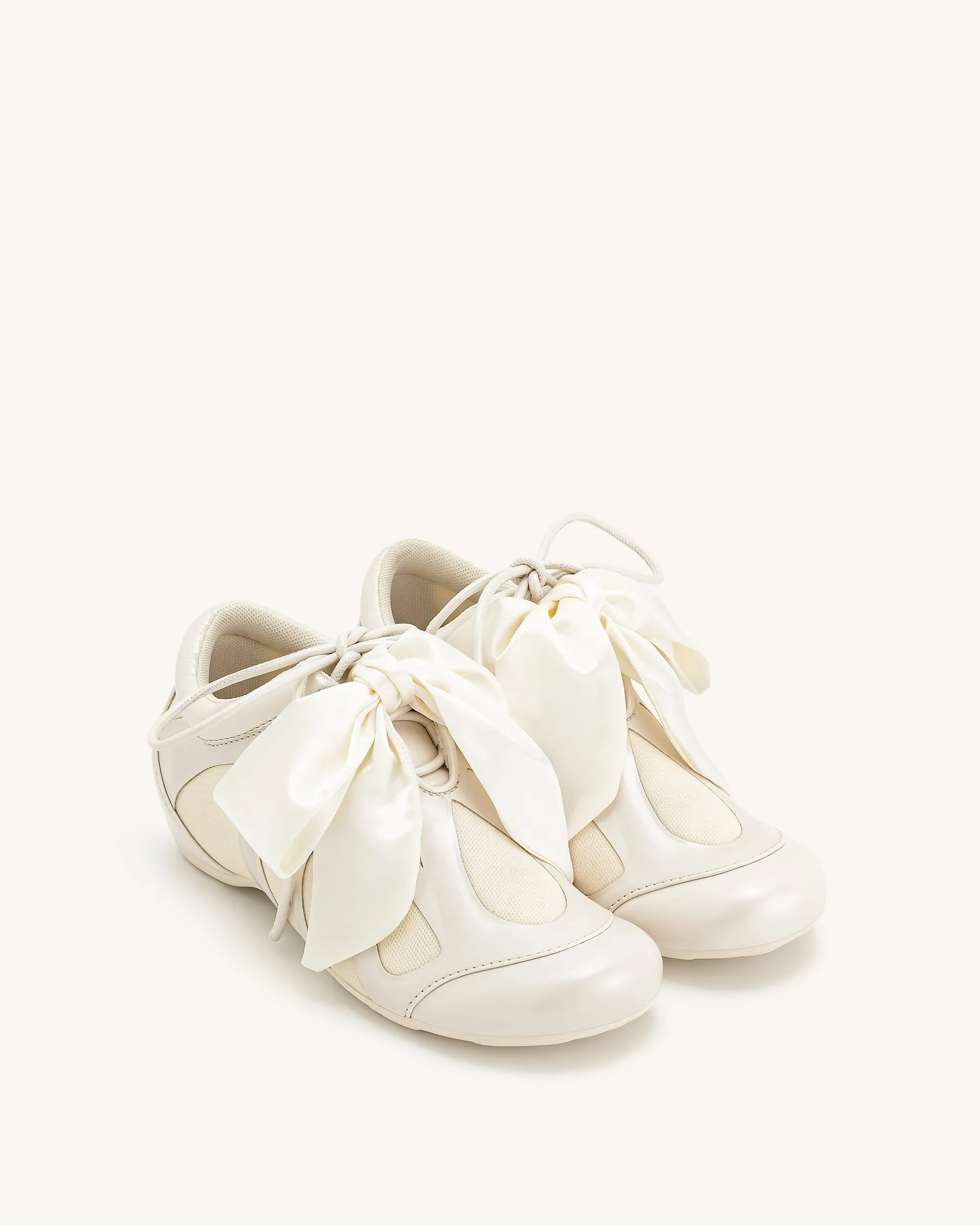 Rosie Bow Tie Low Top Sneakers - White sold by JW PEI