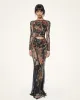 Alicia Printed Mesh Dress - Multicolor sold by JW PEI
