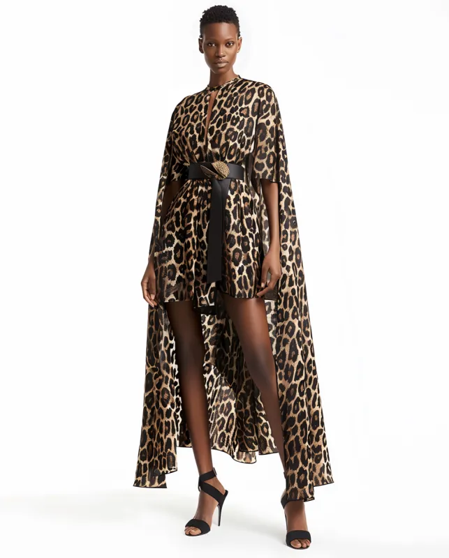 Isabella Leopard Print Cape - Multicolor sold by JW PEI