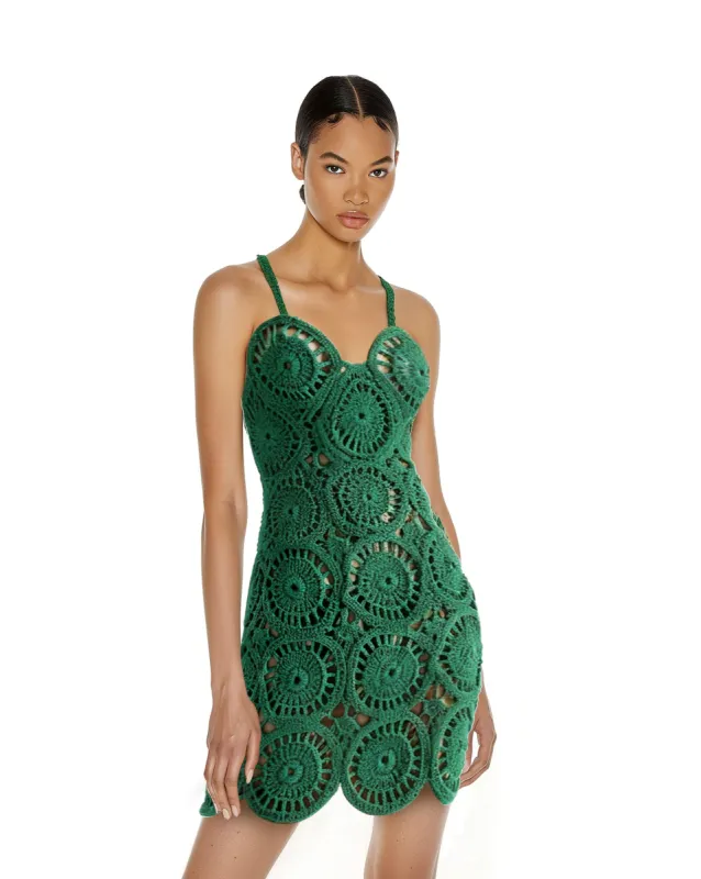 Green Crochet Dress With Circular sold by JW PEI