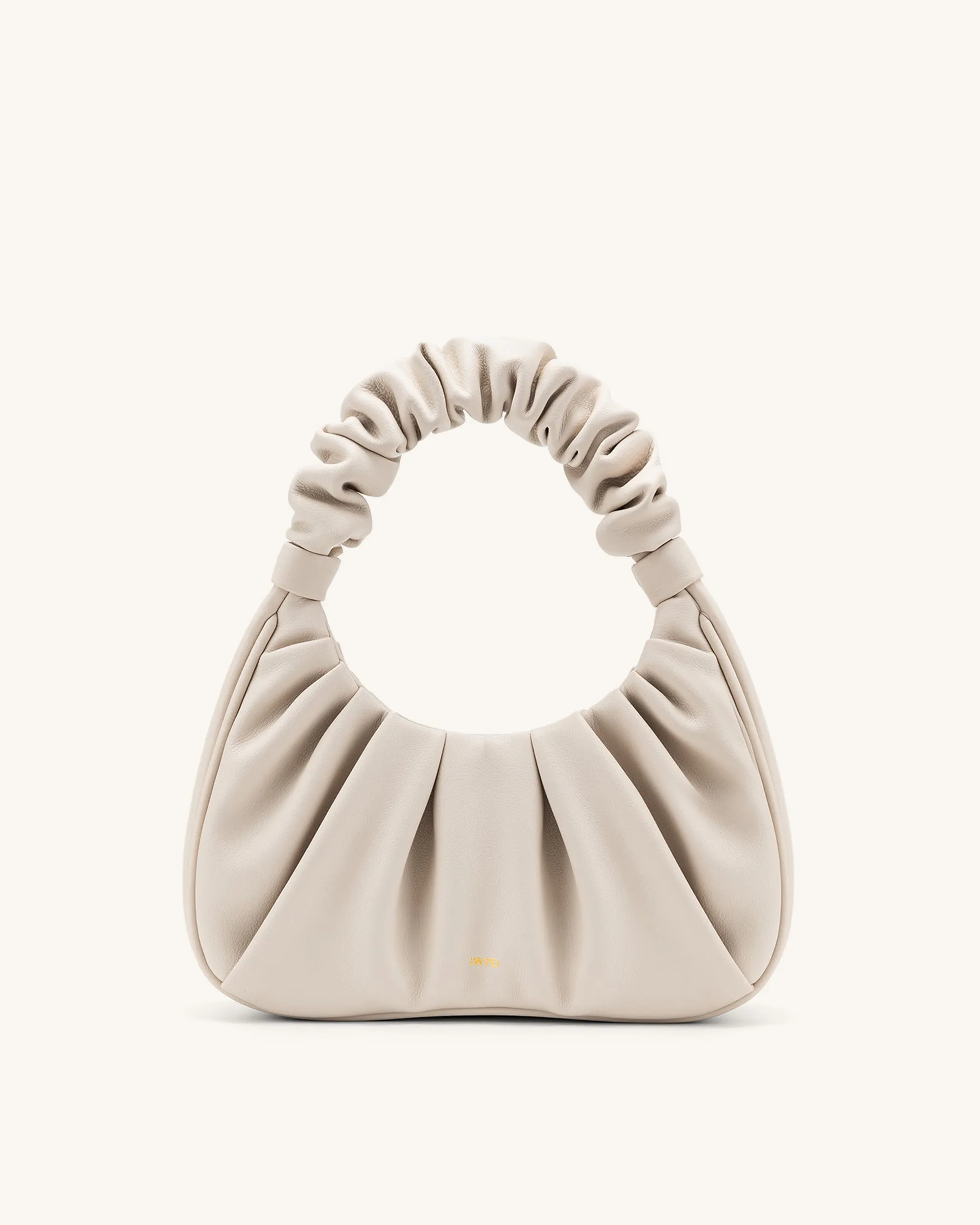 Gabbi Ruched Hobo Handbag - Ivory sold by JW PEI
