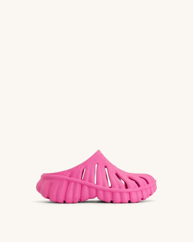 Tara Leaf Platform Clog - Bright Pink sold by JW PEI