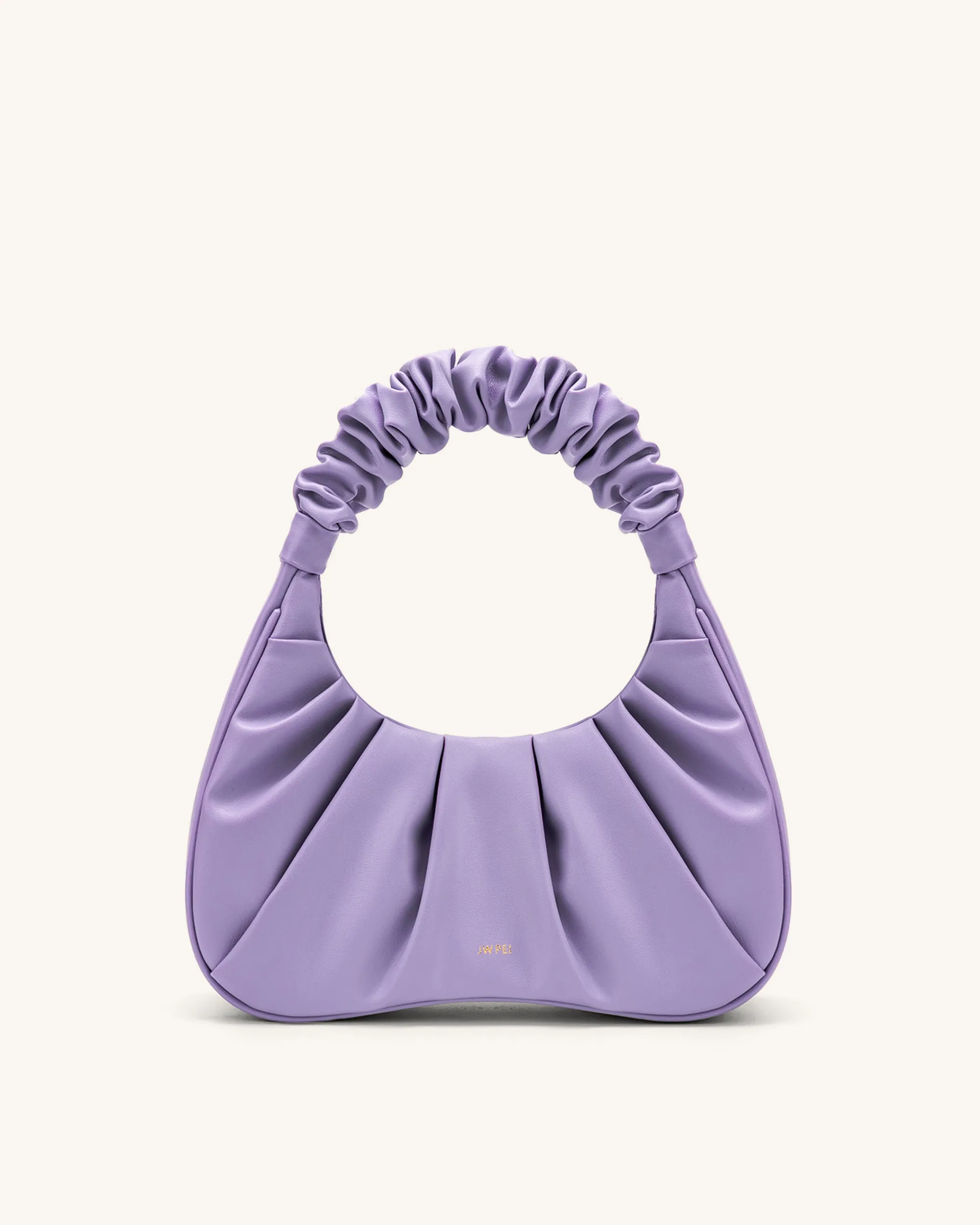 Gabbi Ruched Hobo Handbag - Purple sold by JW PEI