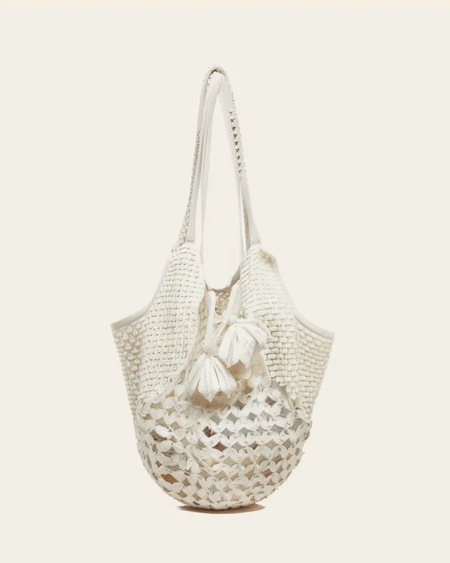 Sophia Woven Tote - Beige sold by JW PEI