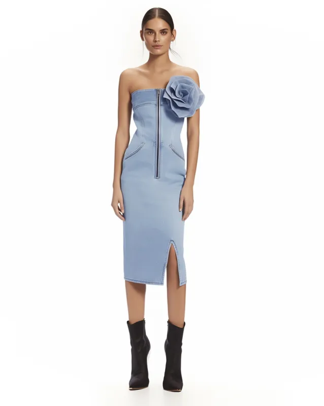 Emma Denim Dress - Light Blue sold by JW PEI