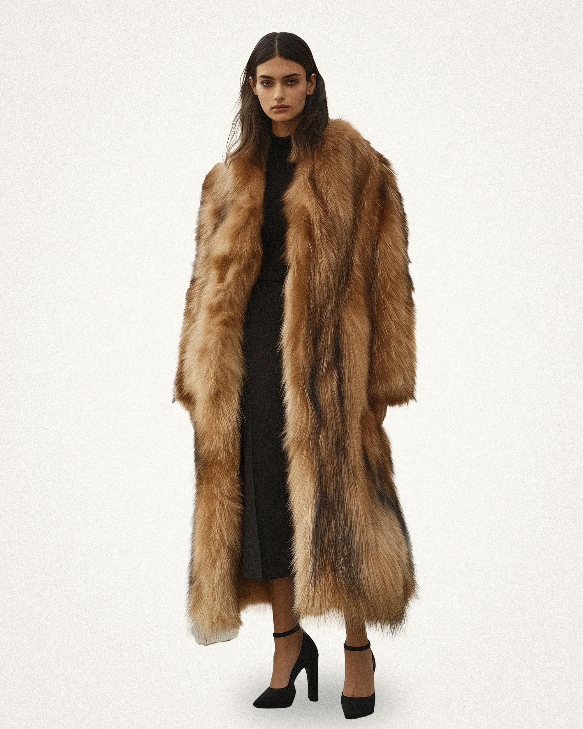 Grace Faux Fur Coat - Brown sold by JW PEI