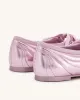Erika Topstitching lace-up ballet Flats- Pink sold by JW PEI