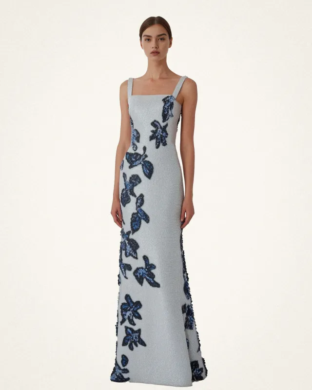 Isabella Floral Embroidered Gown - Neige sold by JW PEI