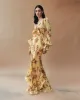 Emily Floral Ruffle Gown - Yellow sold by JW PEI