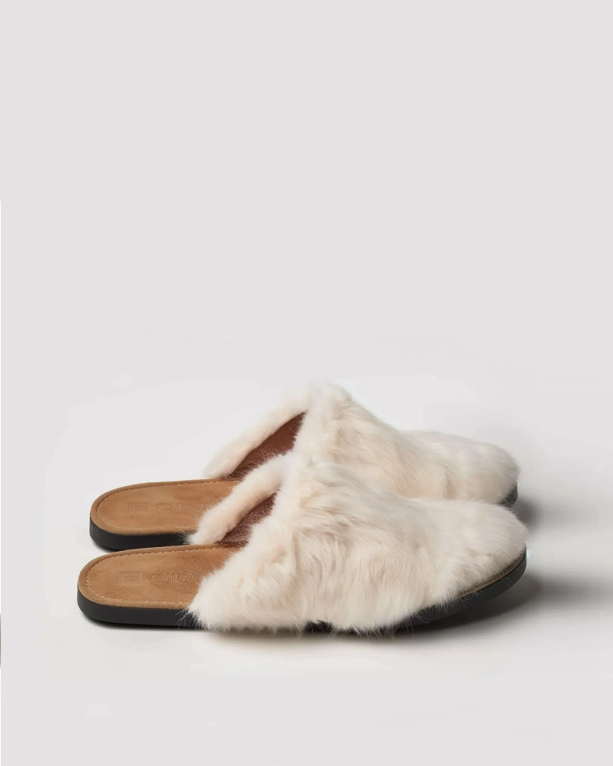 Bella Suede Fur Slides - Brown sold by JW PEI