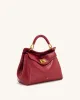 Lucia Classic Top Handbag - Claret sold by JW PEI