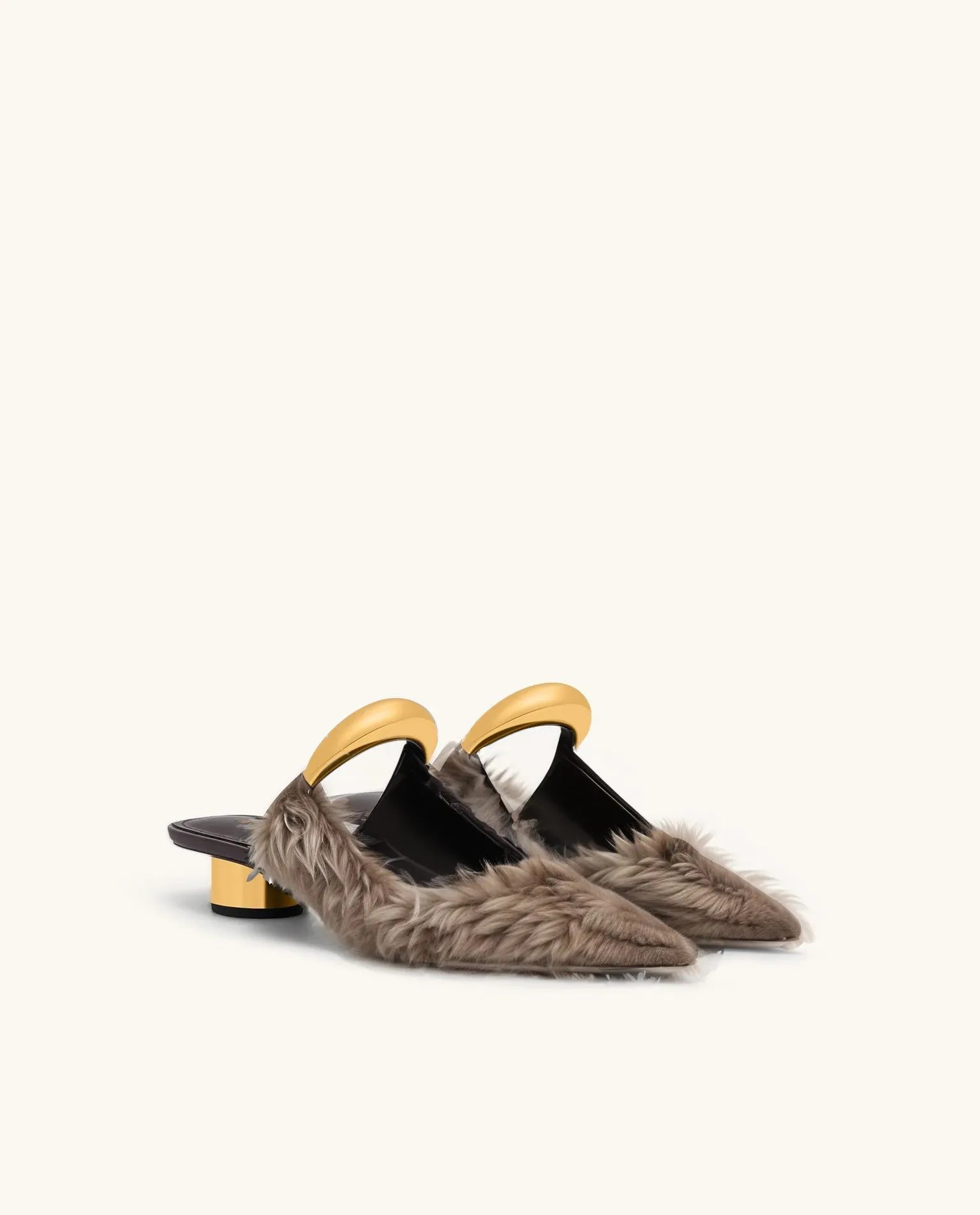 Helena Furry Slippers  - Brown sold by JW PEI
