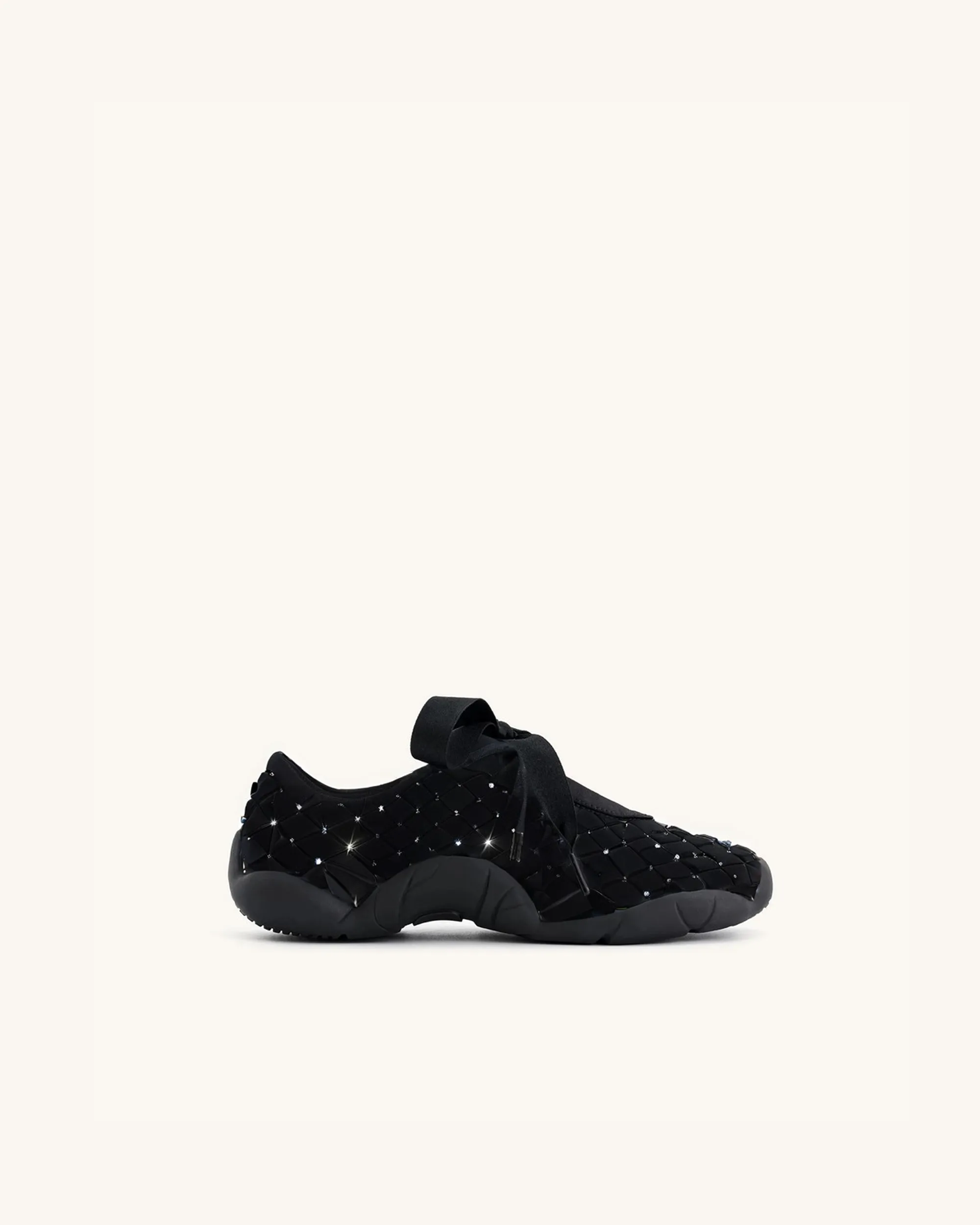 Flavia Rhinestone Sneakers - Black sold by JW PEI
