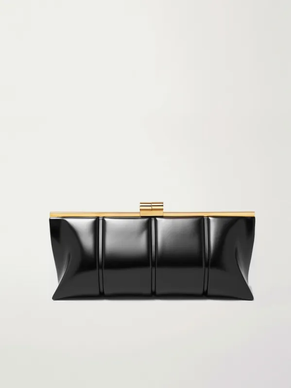 Lucia Metallic Clutch - Black sold by JW PEI