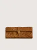 Zaria Woven Clutch - Brown sold by JW PEI