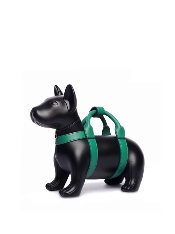 Riley French Bulldog Mini Bag - Black & Green sold by JW PEI
