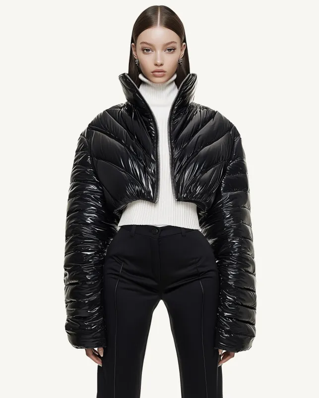 Aurora Quilted Puffer Jacket - Black sold by JW PEI