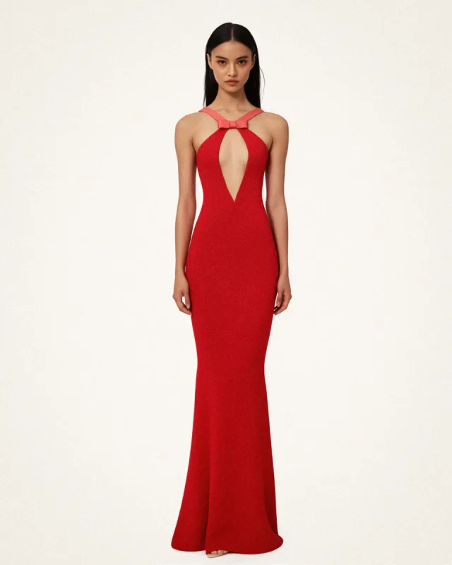 Ophelia Cutout Gown - Red sold by JW PEI