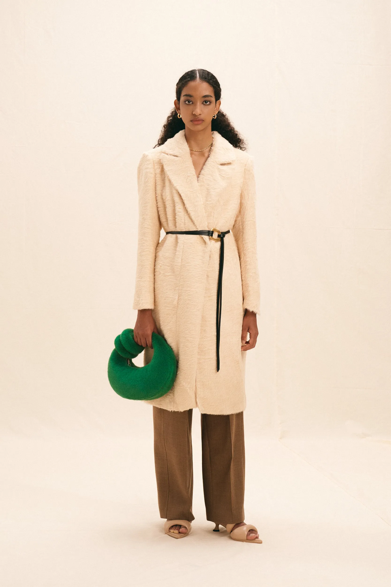 Abacus Faux Fur Top Handle Bag - Green sold by JW PEI product image thumbnail 5