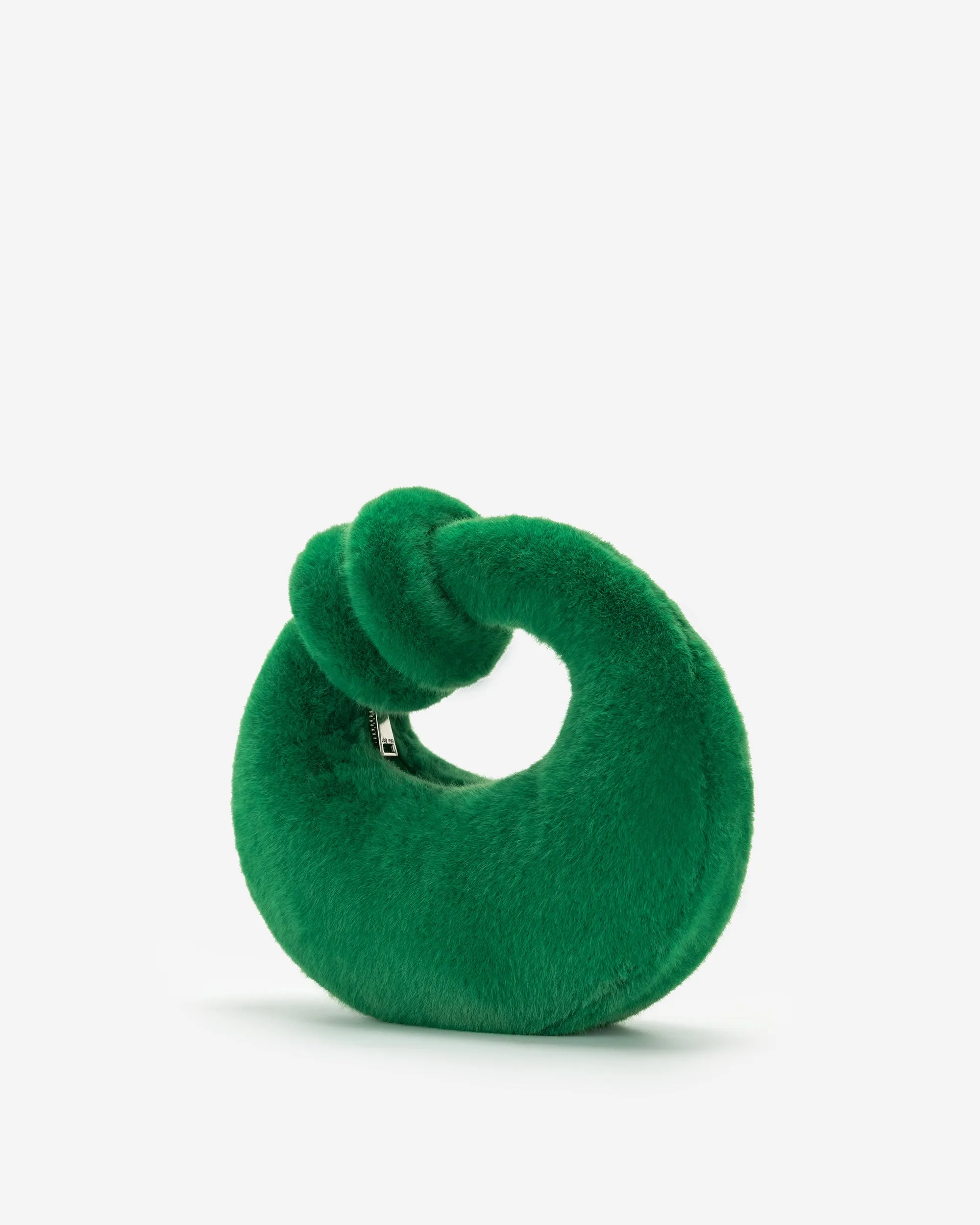 Abacus Faux Fur Top Handle Bag - Green sold by JW PEI product image thumbnail 2