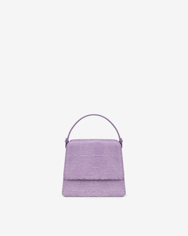 Fae Mini Top Handle Bag - Purple Lizard sold by JW PEI