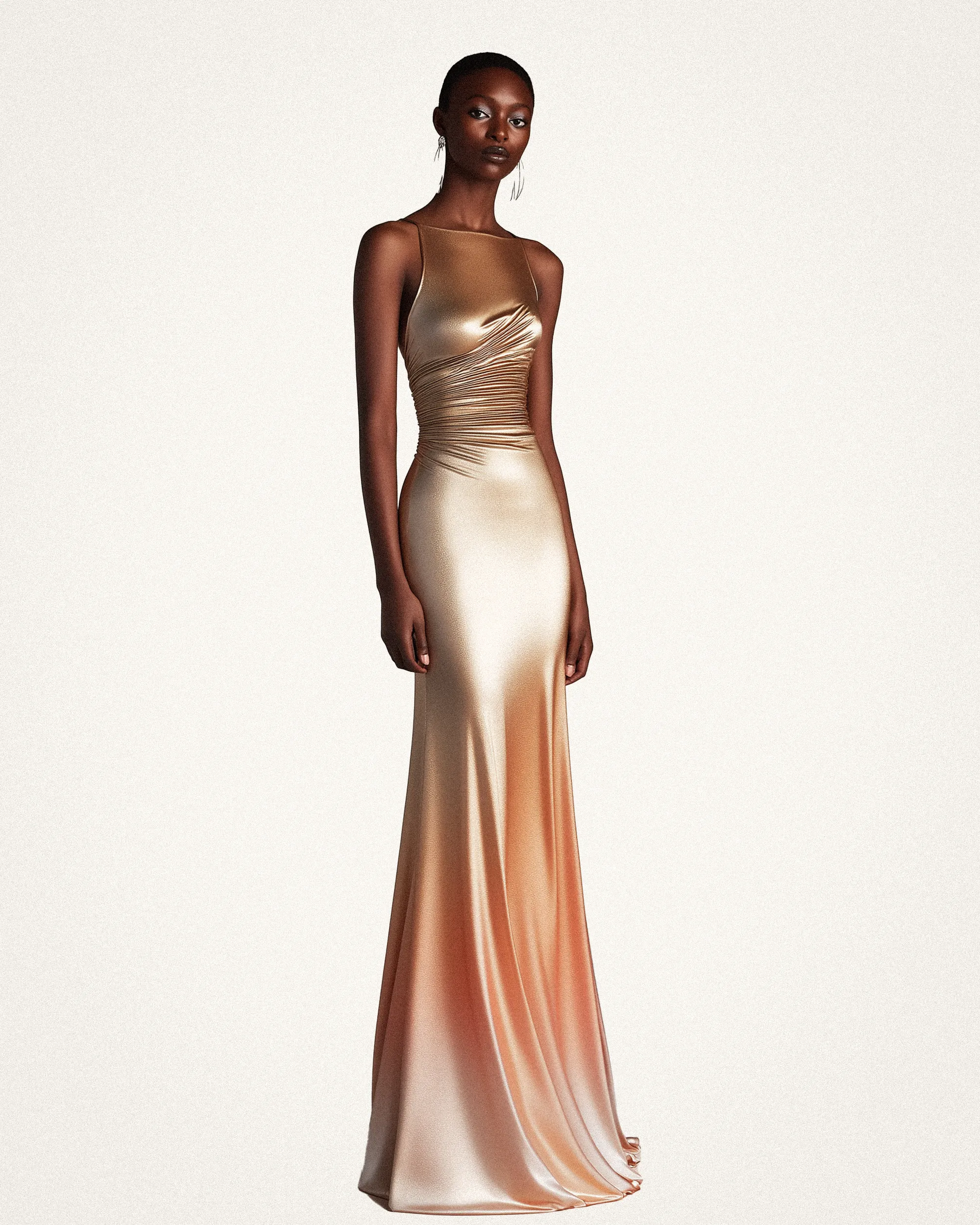Doris Metallic Radiant Ruched Dress - Multicolor sold by JW PEI