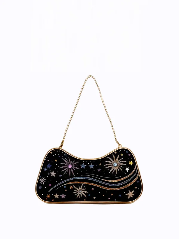 Gianna Diamond Shoulder Bag - Black sold by JW PEI