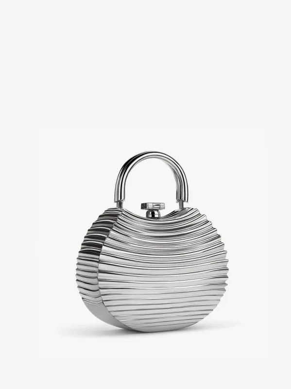 Gianna Ripple Clutch - Silver sold by JW PEI