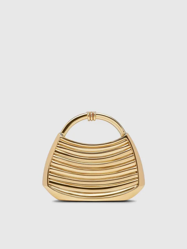 Riley Lined Top Handle Bag - Gold sold by JW PEI