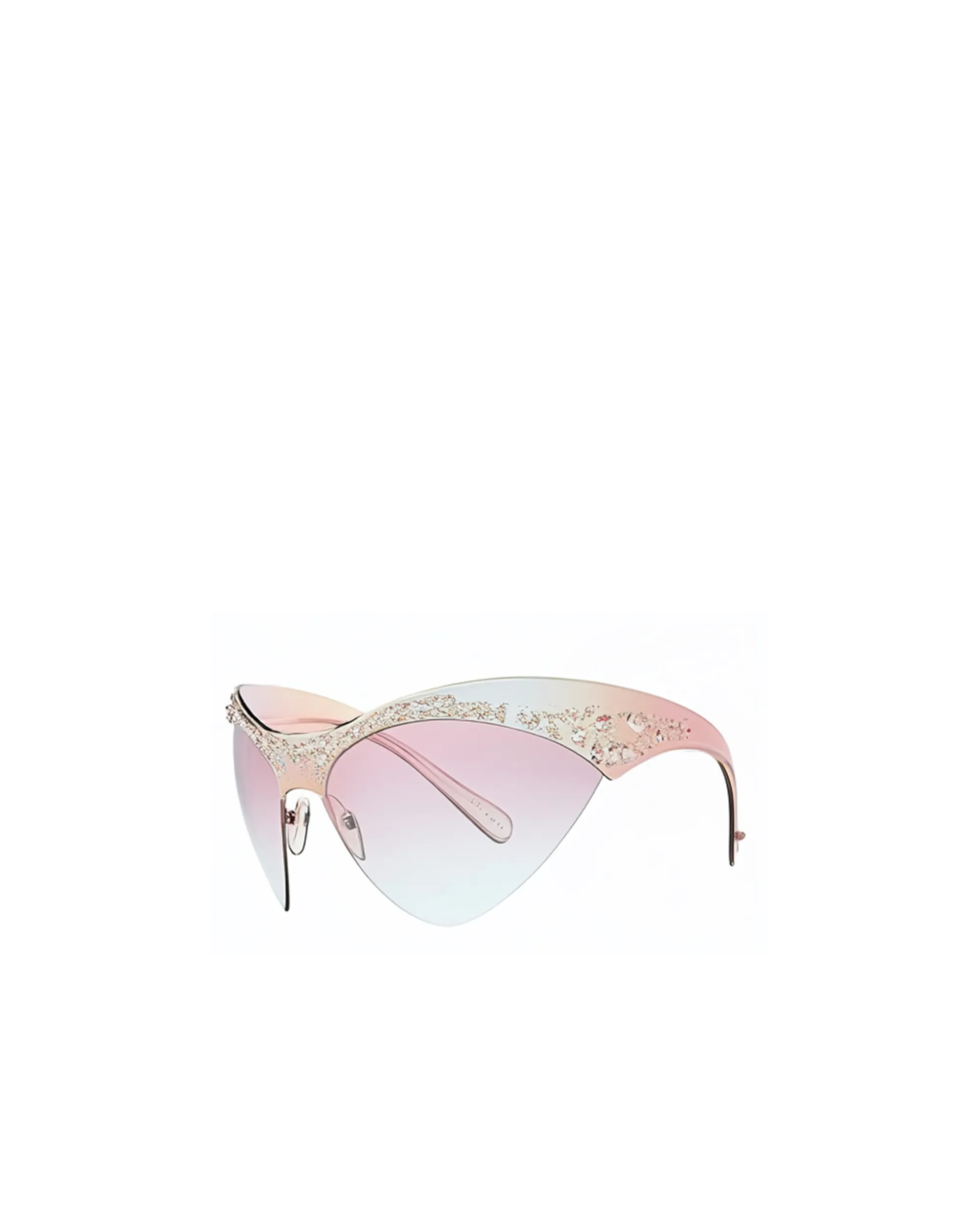 Lily Crystal Horizon Sunglasses - Pink & White sold by JW PEI