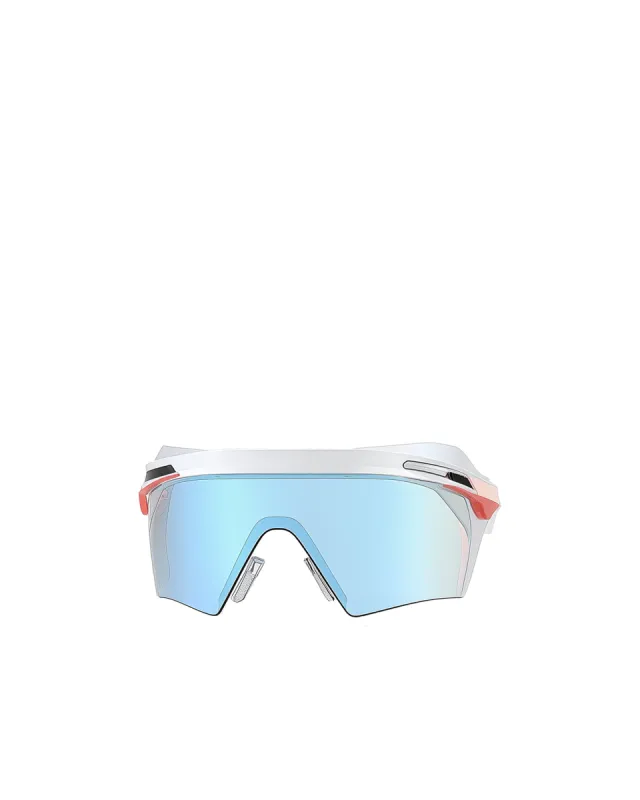 Sophia Skyline Shield Sunglasses - Blue & White sold by JW PEI