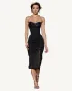 Ava Ruched Satin Mini Dress - Black sold by JW PEI