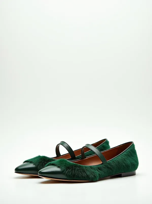 Taylor Suede Flats - Green sold by JW PEI