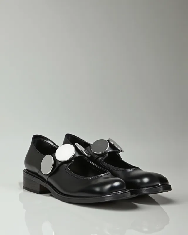 Clarisse  Circle Embellished Pumps - Black sold by JW PEI