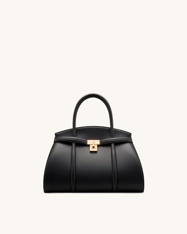 Avery Structured Leather Tote - Black sold by JW PEI