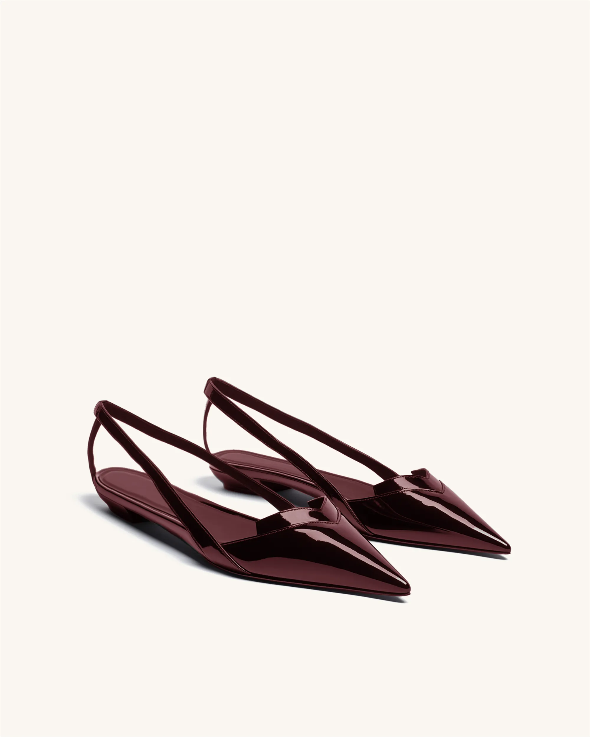 Bella Pointed Toe Slingbacks - Burgundy sold by JW PEI