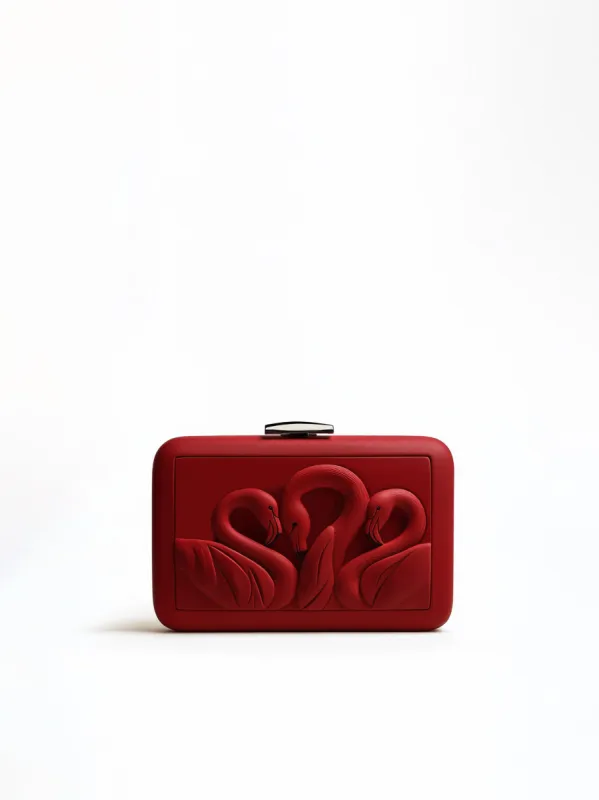Sophie Flamingo Clutch - Red sold by JW PEI