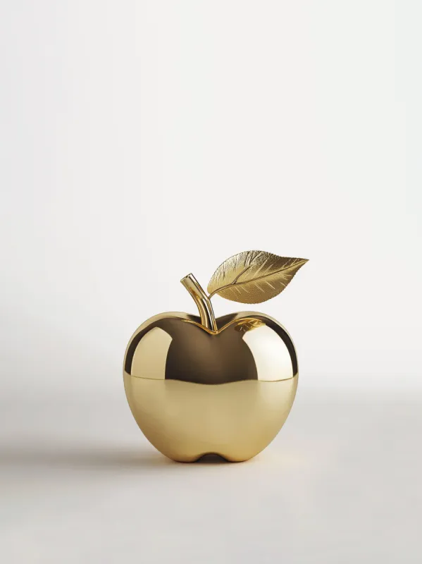 Caroline Apple Shaped Clutch - Gold sold by JW PEI