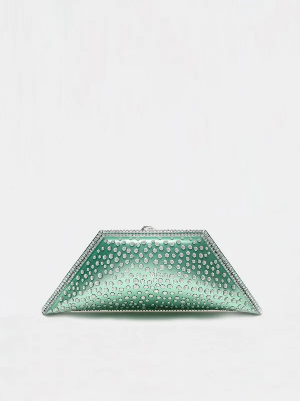 Eva Geometric Evening Clutch - Green and Silver sold by JW PEI