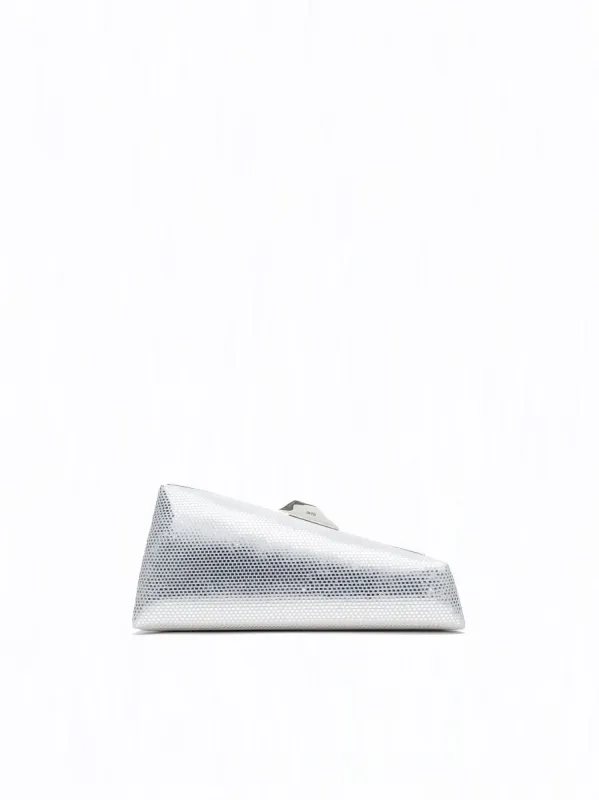 Leah Sleek Evening Clutch - Silver sold by JW PEI