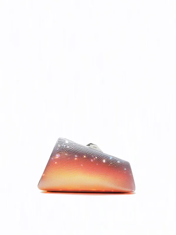 Caroline Ombre Geometric Clutch - Orange and Silver sold by JW PEI