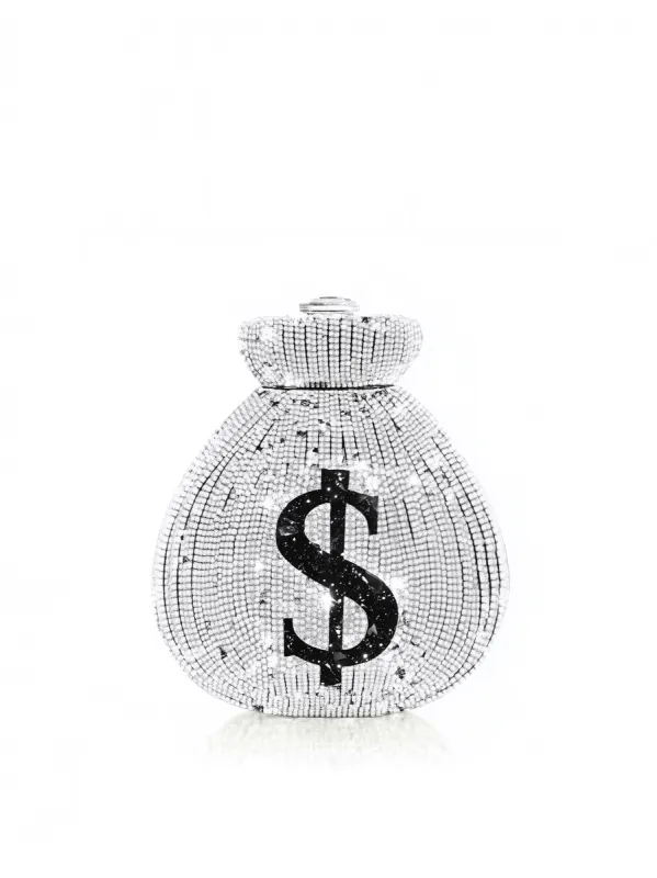 Violet Classic Money Bag Clutch - Silver sold by JW PEI