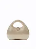 Emilia Metallic Crescent Top Handle Bag - Gold sold by JW PEI