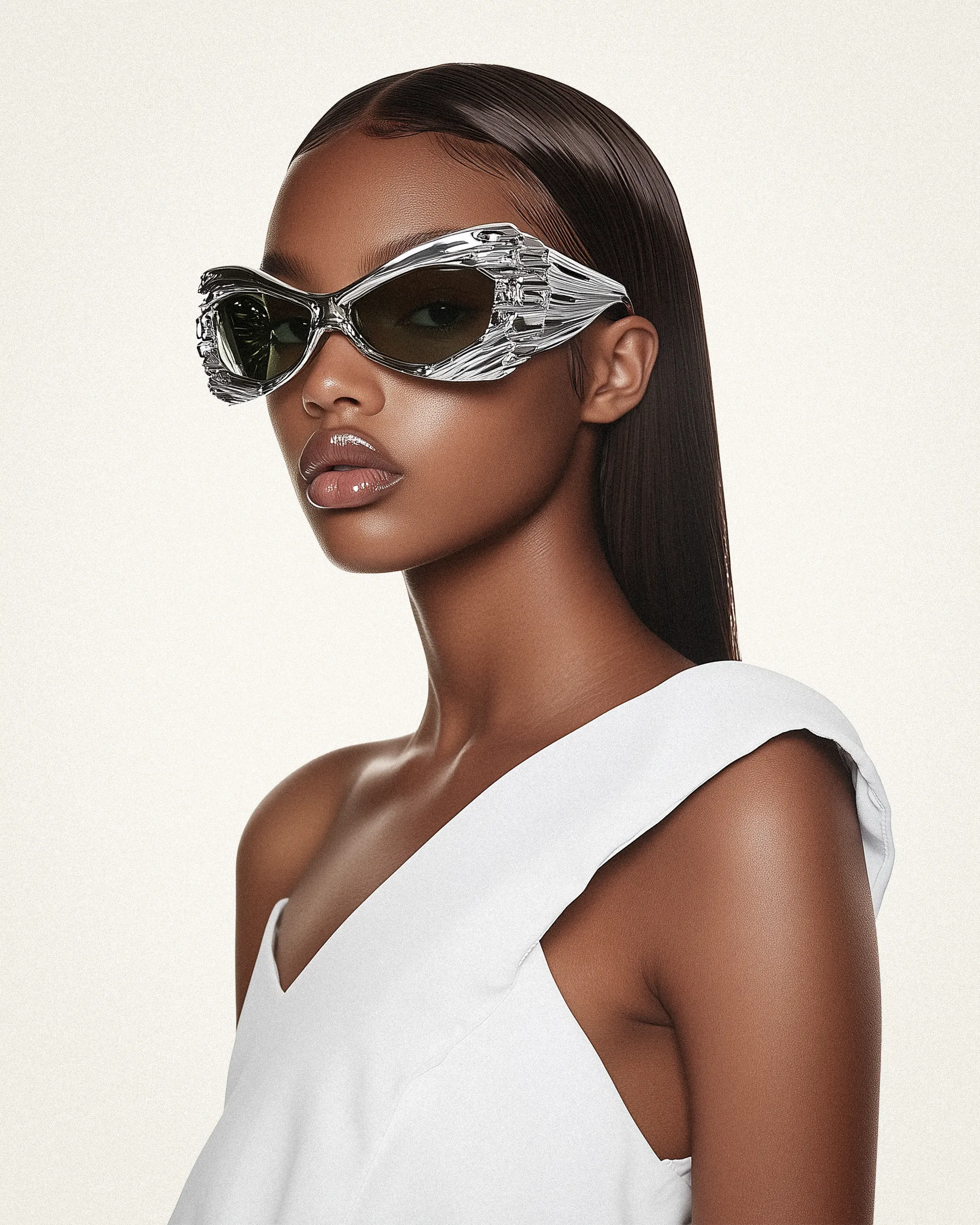 Sophia Crystal Orbit Sunglasses - Silver sold by JW PEI