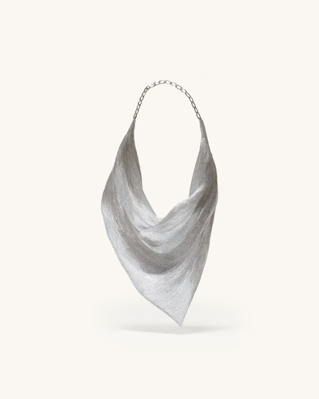 Violet Sequin Chainmail Scarf - Silver sold by JW PEI