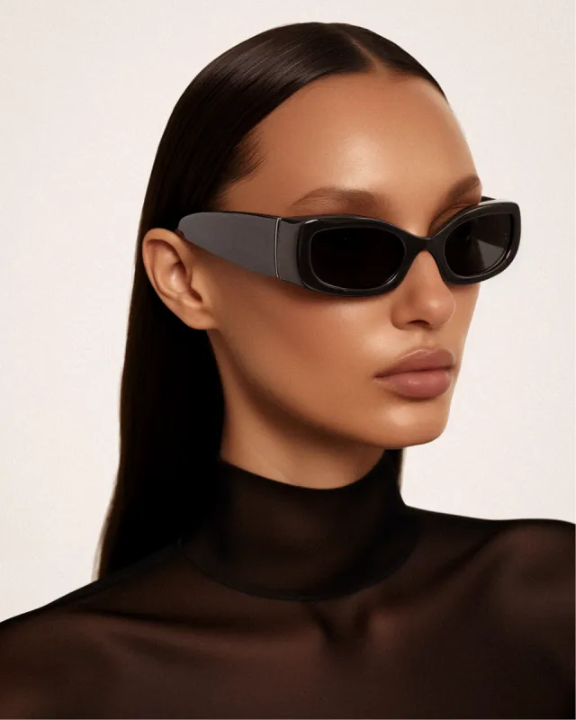 Mia Shadow Matrix Sunglasses - Graphite Black sold by JW PEI